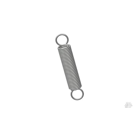 Extension Spring, O=1.125, L= 6.00, W= .125